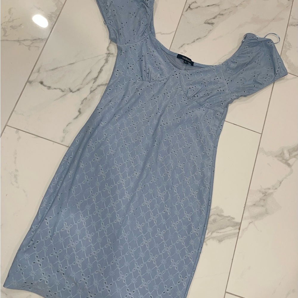 Ambiance Gray Flutter Sleeve Sheath Mini Dress